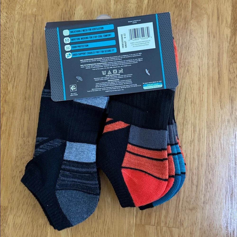 Fruit of the Loom FOL Men’s Mesh Socks Size 6-12 Select No Show Breathable